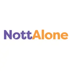 NottAlone logo in purple and orange