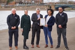Pictured, from left, are James Silveston, Laura Berks, Cllr Bert Bingham, Chennour Wright, and Sam Williams.